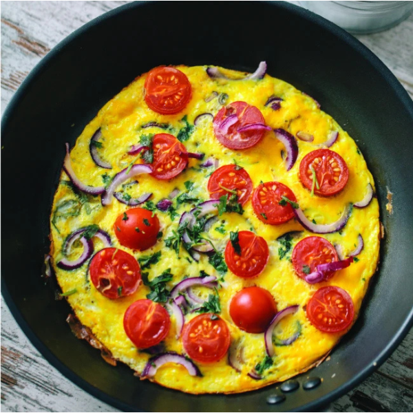 HEMP Omelette with Peppers & Tomatoes