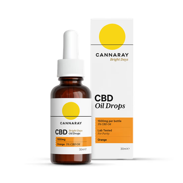 Cannaray Bright Days Oil Drops Orange Flavour 1500mg 30ml
