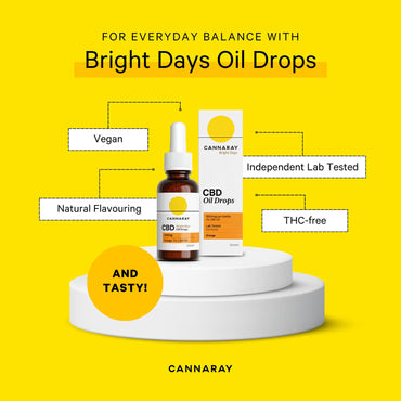 Cannaray Bright Days Oil Drops Orange Flavour 1500mg 30ml
