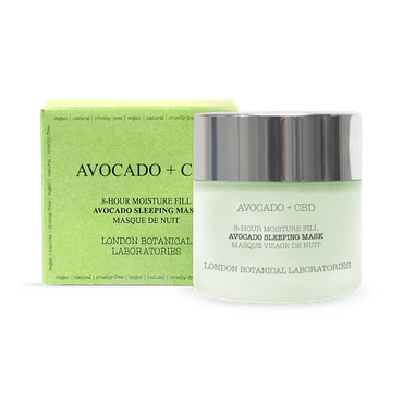 London Botanical Laboratories Avocado + CBD | 8-Hour Moisture Fill Avocado Sleeping Mask 50ml