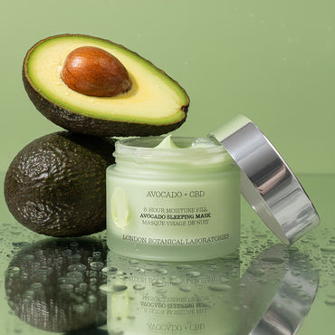 London Botanical Laboratories Avocado + CBD | 8-Hour Moisture Fill Avocado Sleeping Mask 50ml