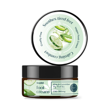 Load image into Gallery viewer, CBD Aloe &amp; Cucumber Foot Cream 300mg
