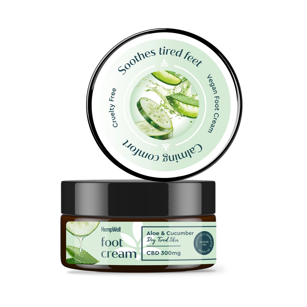 CBD Aloe & Cucumber Foot Cream 300mg
