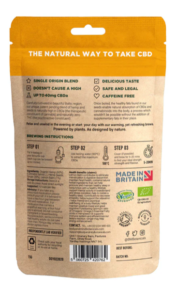 Hemp Tea Ginger - (10 Tea bags)