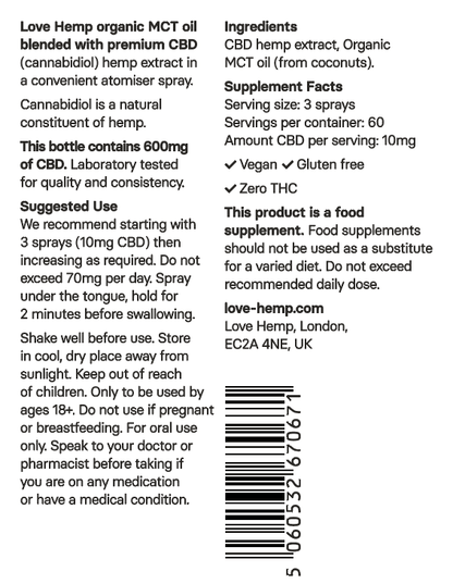 CBD Oil Spray 600mg