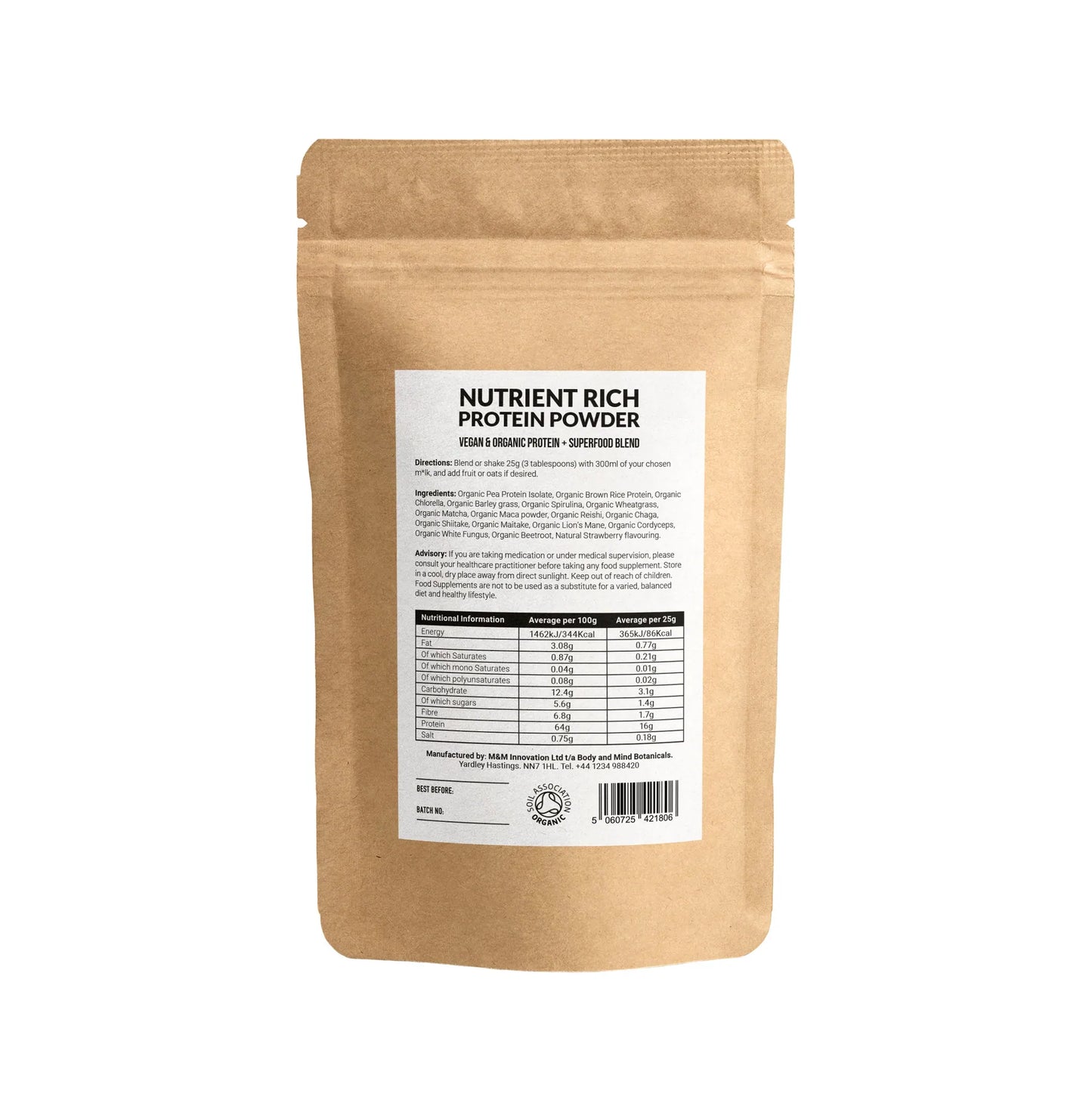 Vegan & Organic Protein Powder + Superfood Blend 350g